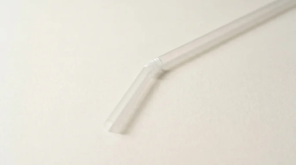 Standard drinking straw shown as a size reference
