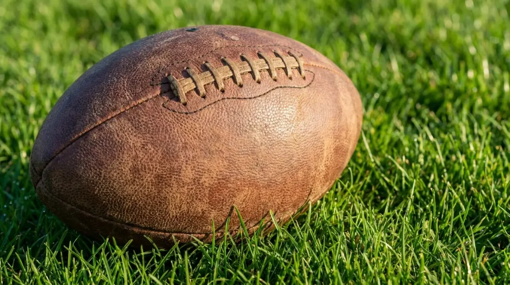 Regulation football held to show how long 11 inches feels in real hand size