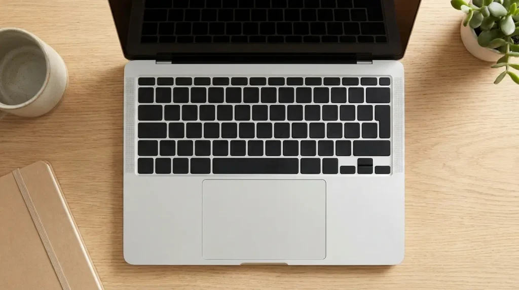 Laptop keyboard width compared to how long 11 inches spans across a desk